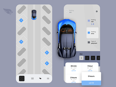 Parking app app car design parking app ui uiux uiuxdesign