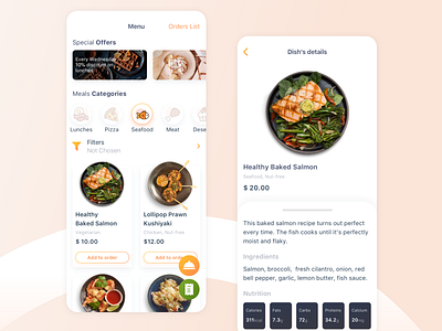Restaurant App app concept design restaurant ui