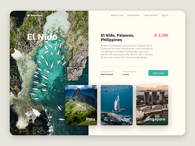 Travel website for adventurous people concept design travel ui ux uxui web webdesign