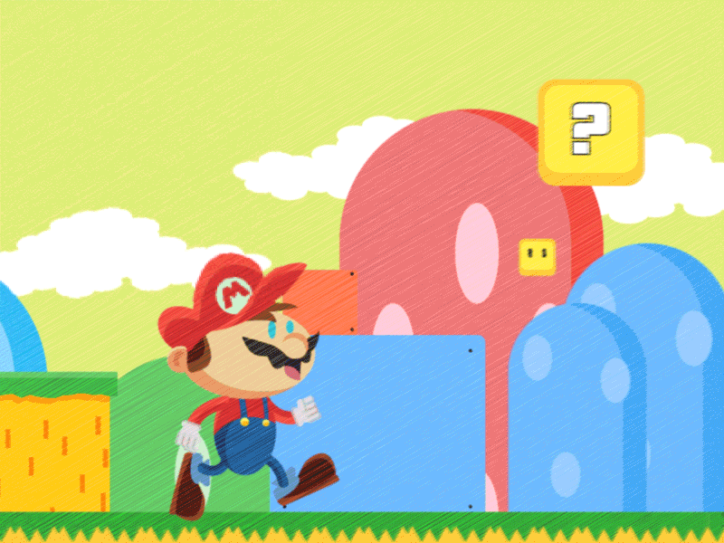 Super Mario World 3ds after effects animation flat art game gaming gba illustration illustrator jeux video mario mario bros mario kart nds nintendoswitch retro snes super mario world super nintendo switch