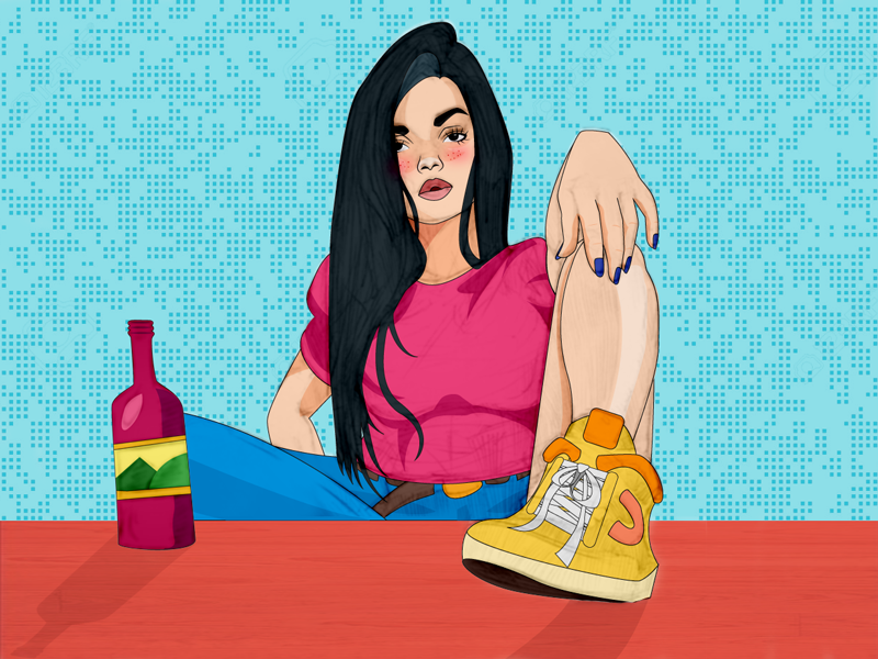 Drunk Girl By Youssef Cadimi On Dribbble