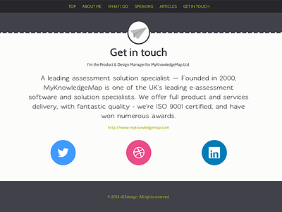 Quick site redesign #3 flat homepage personal website