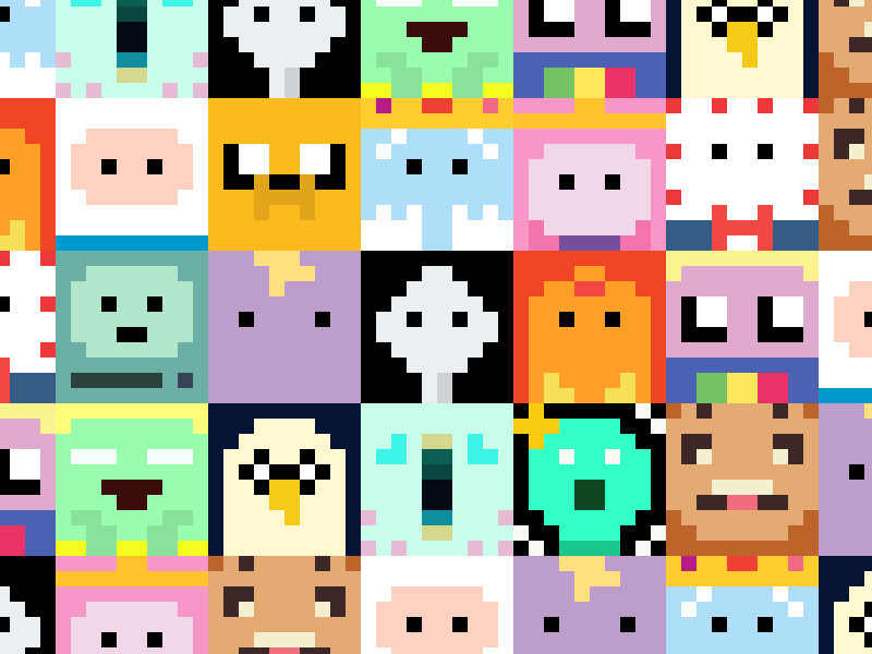 Adventure Time pixel sprites 16 bit adventure bubblegum finn jake pixel time