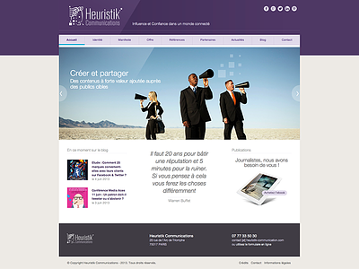 Heuristik Communication theme webdesign website wordpress