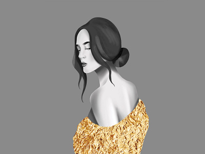 Woman in Gold art creativity design gold graphic design illustration illustrator perfect vector vector vector illustration women illustrators