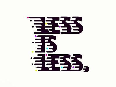 less is less design illustration lettering type typo typography