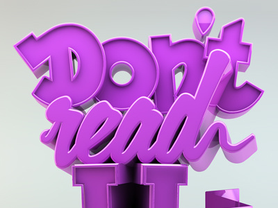 3D Street Art 3d poster typography cinema4d margraphics