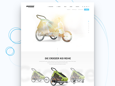 Productpage Design Vision – Croozer clean design flat icon onepage type typography ui ux vector web