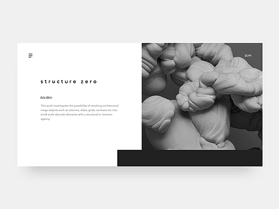 Structure Zero - Card card clean design font image light type ui web