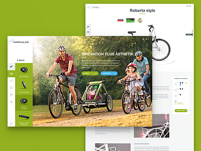 Designvision - Hercules-Bikes bike design light theme microsite product design ui ux webdesign