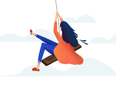 Swing in the air design dribbble illustration type ui 设计