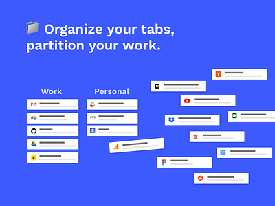 Partizion tabs browser chrome extension productivity app tabs