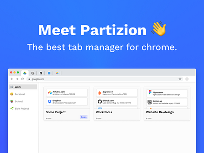 Chrome's best Tab Manager bookmarks browser chrome chrome extension productivity app tabs