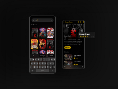 Ewaen Mobile africa mobile design movies movies app netflix streaming app uiux uiuxdesign yellow