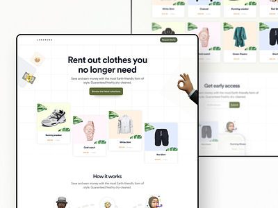 Lendrobe Landing Page