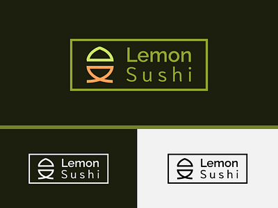 Lemon Shushi citrus creative logo fish green identity lemon local logo design logotype restaurant sushi traditional