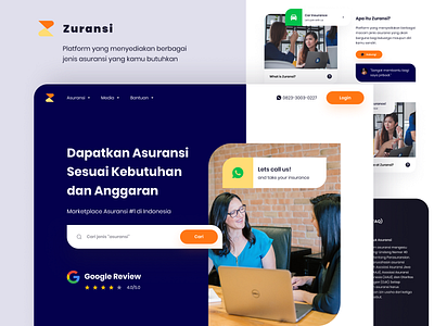 Zuransi Landing Page - Insurance Website