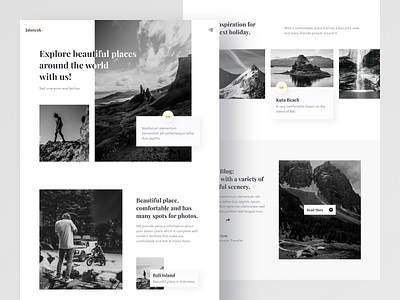 Jalankuy - Exploration Landing Page design exploration homepage landing page scenery traveling ui ux vacation web design website