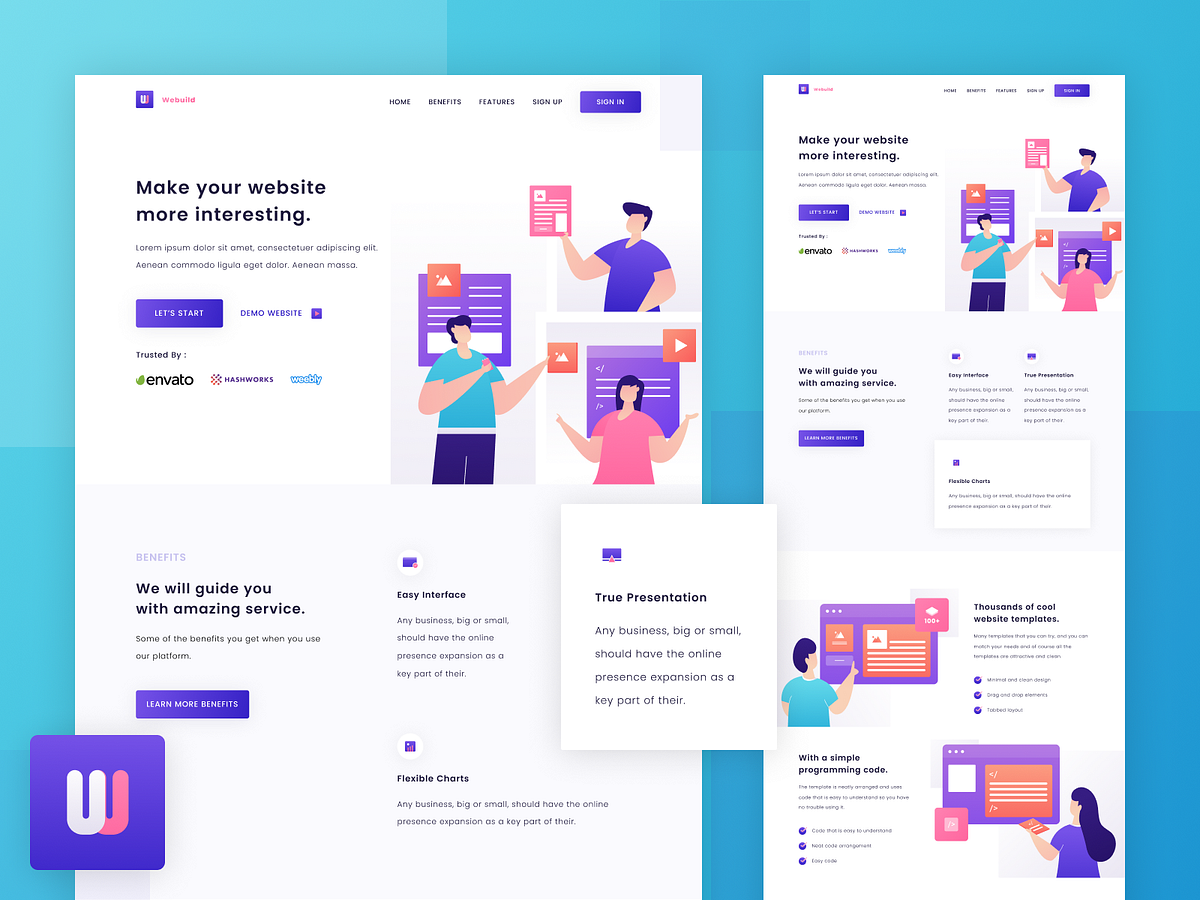 WeBuild Landing Page Exploration by Anggayudha for One Week Wonders