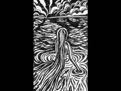 Walking Into The Sea illustration