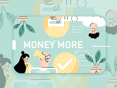 Money more design illustration