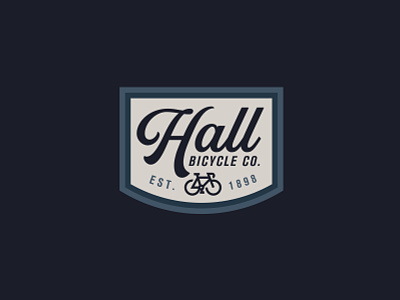 Hall Bicycle Company Brand Identity bicycle bicycle logo bike bike icon bike logo brand identity clean icon logo minimal minimal logo retro retro logo script script logo