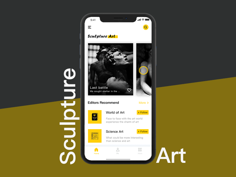 Activity demonstration of Art APP by Perphy_Z on Dribbble
