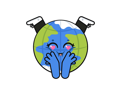 I love you... yours gratefully, Earth character design cute earth earth day i love you kawaii love our planet planet