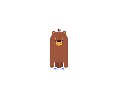 bear dood bear character cool dood dude hat simple sneakers