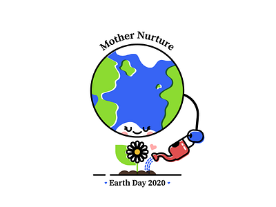 Mother Nurture - Earth Day 2020 character earth earth day illo illustration mother earth nature planet