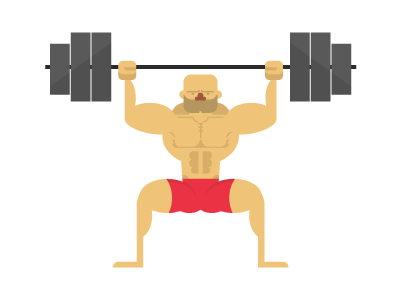 Muscle Man man muscle simple vector weights