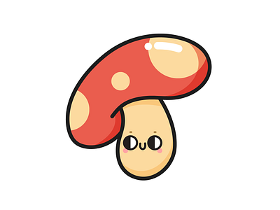 Mush-Room in My Heart character colorful cute illustration mushroom pun