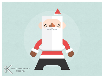 Santa Paper Toy christmas color in craft diy download free jolly beardy guy paper santa toy xmas