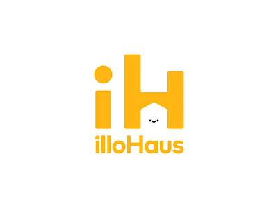 illoHaus branding branding design cute happy haus house illos logo mark motif