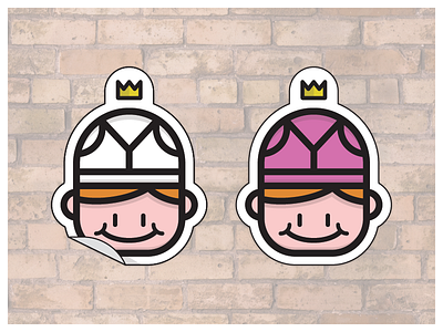 Pants King character kid sticker underpants