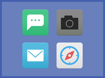 Flatter Iphone Icons apple flat icons iphone simple