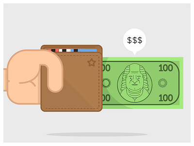 Make Big Monies 100 dollars money note simple wallet