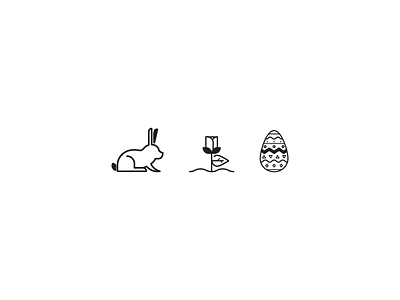 Weekly Icons - Spring blooming flower easter egg iconology rabbit sprint week 5 weekly icon