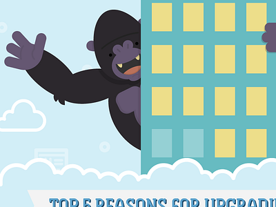 Syntax Infographic business character gorilla infographic king kong upgrade