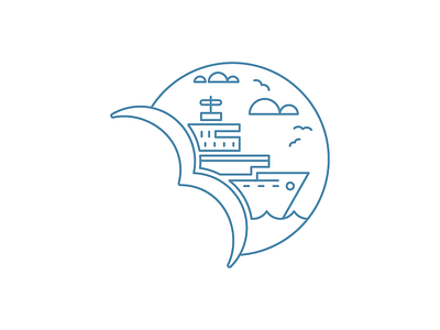 Canvey Seafront canvey canvey island essex home line logo motif sea ship