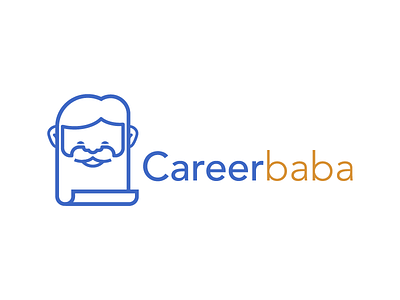 Career baba logo branding career guru identity logo