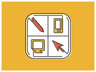 Designers Design app computer cursor design desktop logo mobile offset pencil