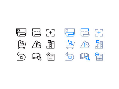 App Suite Icons app cut defect icon set iconography icons manage order print scan suite ui ux