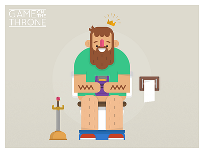 Game On The Throne beard character game of thrones gameboy lav loo sword plunger toilet
