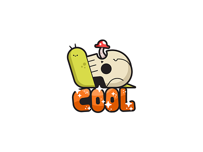 Cool Snail bold character cute illustration simple skull snail type typography