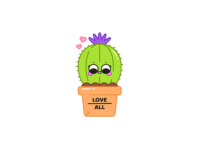 Love Above All above all cactus character cute love love everyone love for all message positivity simple