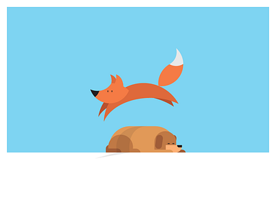 The Quick Brown Fox... character dog fox lazy shapes