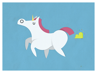 Unicorn Fert fart fert gruff illustration character paper phhhhhhhhert texture unicorn