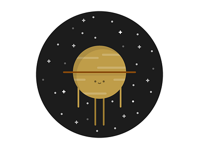 The Saturn character cute planet saturn