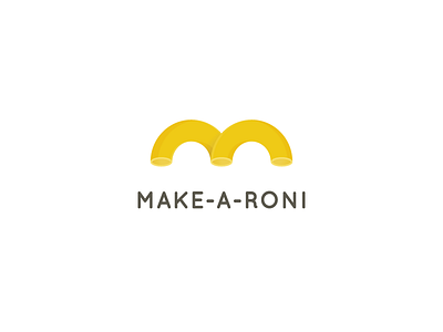 Make-A-Roni branding create identity logo macaroni make wip
